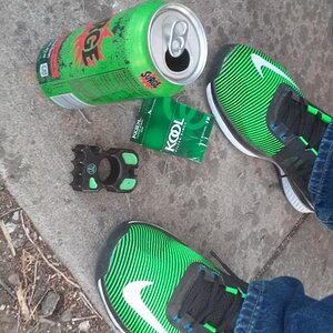 My green stuff is cool. #surge, #kools, #twotone #ailment by #dbcustoms, and # #nike #zoom.