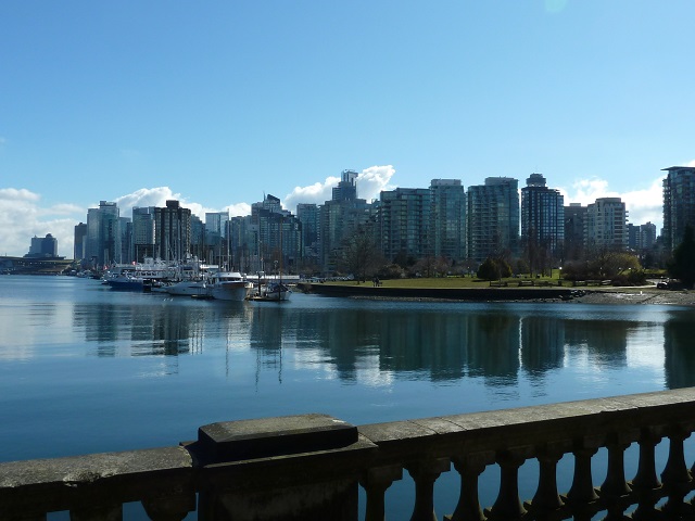 downtown from stanley park marina
