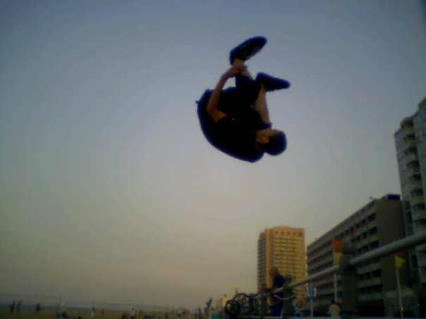 Frontflip off the rail
