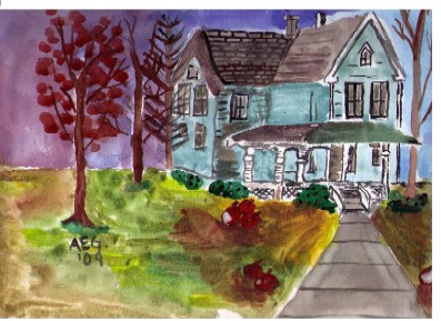 house in autumn