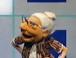 My dear sweet grammygram, she bakes me cookies when I'm good and smacks me with a newspaper when I'm bad.