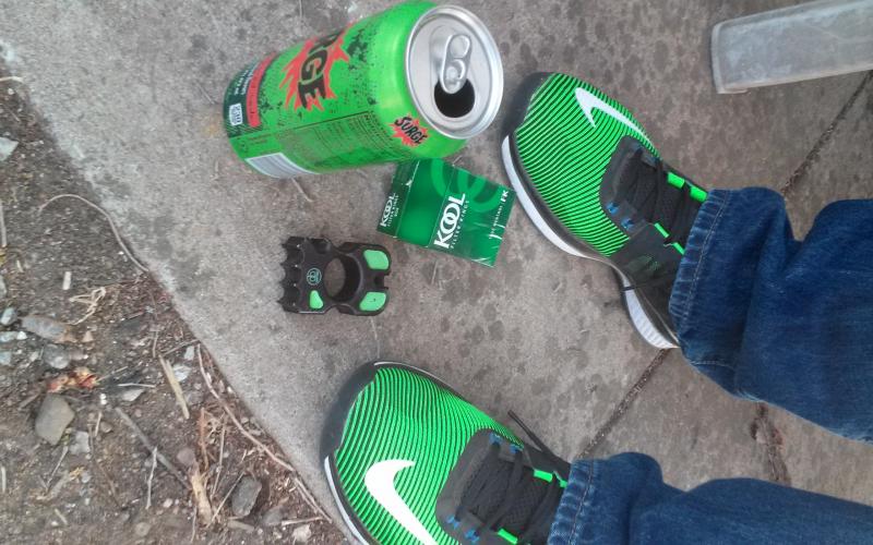 My green stuff is cool. #surge, #kools, #twotone #ailment by #dbcustoms, and # #nike #zoom.