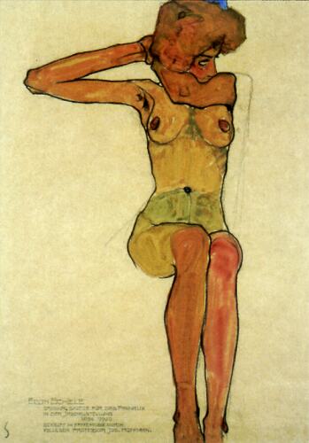 schiele egon nu assis