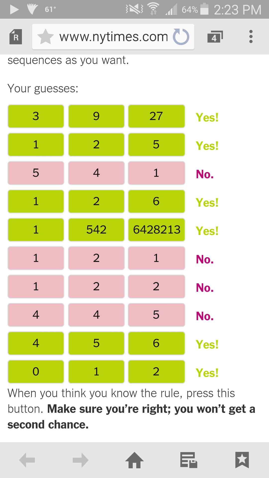 nyt a quick puzzle to test your problem solving